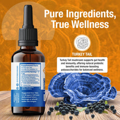 Vesper Turkey Tail liquid extract double-extraction highlighted for potency.