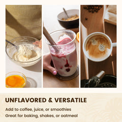 VEV powder added to smoothie for potential skin and hair support.