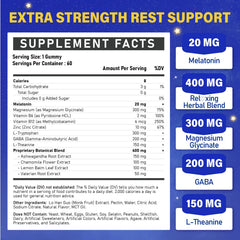 Veyttisy Melatonin 20mg Gummies label closeup with ingredients