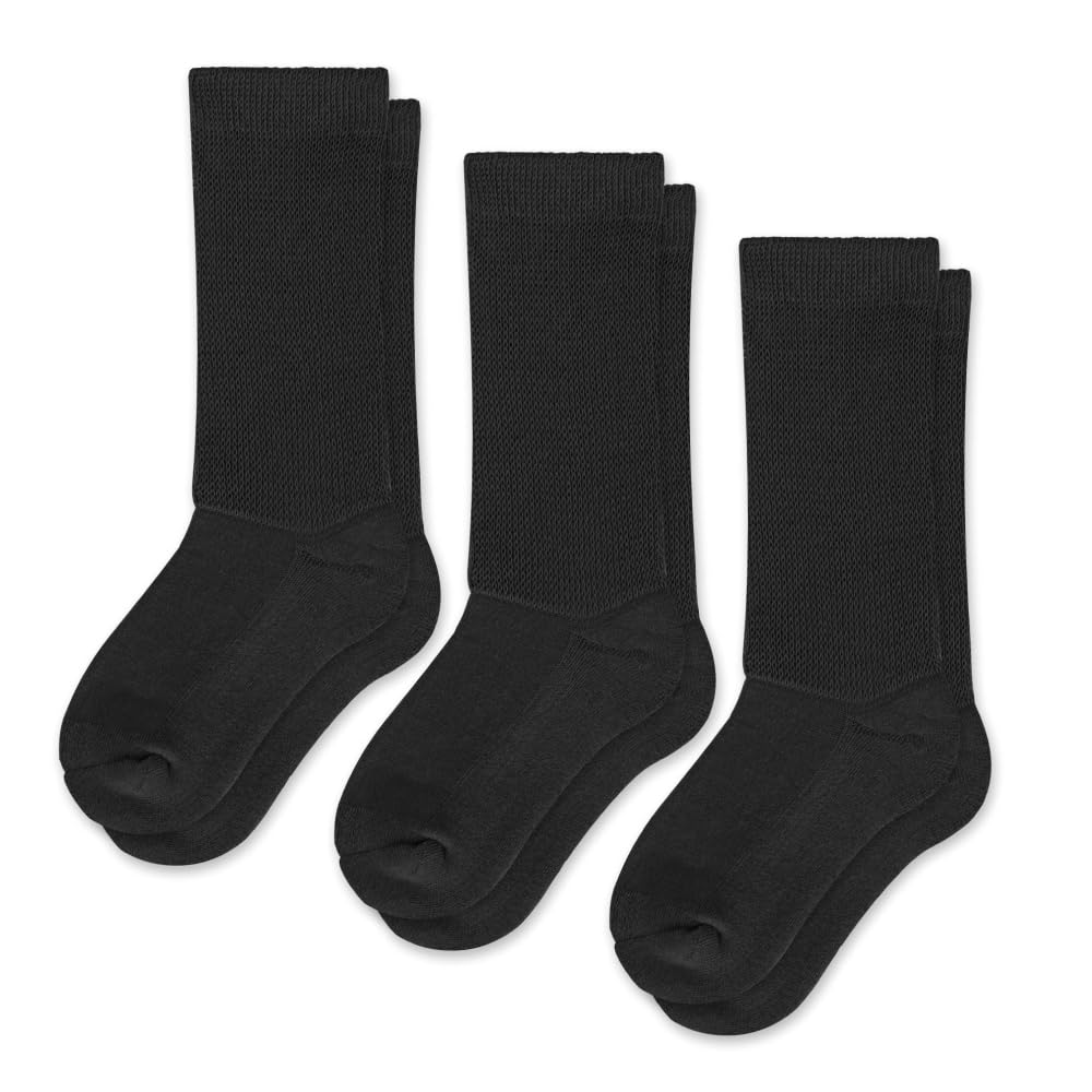 Viasox EasyStretch diabetic crew socks seamless toe design prevents rubbing.