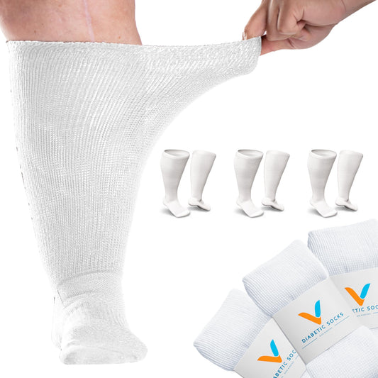 Viasox EasyStretch diabetic socks pack for gentle all-day comfort.