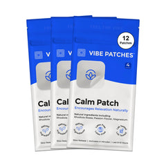 Vibe Patches Calm Patch on an arm for on-the-go relaxation.