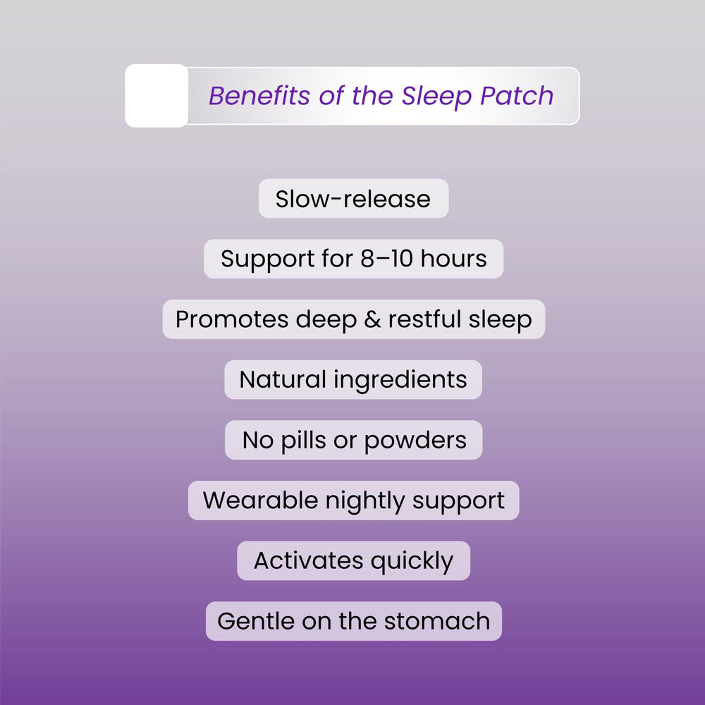 VIBE PATCHES nighttime routine with melatonin and L-theanine for easy evenings