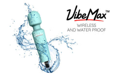 VibeMax packaging with accessories illustrates easy setup and travel-ready use