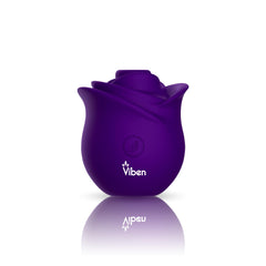 Viben Zen Rose Stimulator close-up button—10-function control for versatile play.
