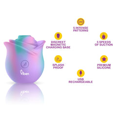 Viben Zen Rose Stimulator ergonomic handle supports easy, controlled use.