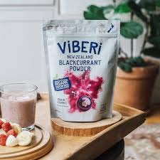 ViBERi powder can be stirred into smoothies for quick nutrition.