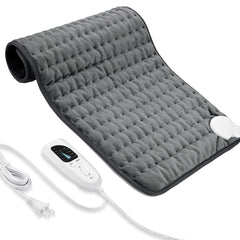 VIBOOS electric heating pad, full-view shot for versatile back and neck relief.