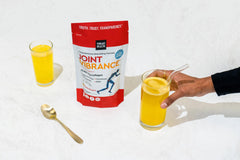 Vibrant Health Joint Vibrance ingredients panel highlights collagen, glucosamine, hyaluronic acid.