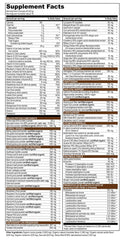 Vibrant Health Maximum Vibrance Chocolate tub back with protein and probiotic details.