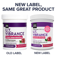 Vibrant Health U.T. Vibrance tablet form for easy, on-the-go urinary support.