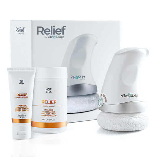 Vibro Sculpt relief bundle device front view for targeted muscle relief