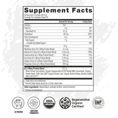 VICERA A2 mixed shake shows smooth texture and vanilla creme flavor.