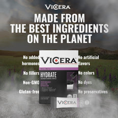 VICERA Very Berry packaging notes probiotic AB22 and trace minerals.