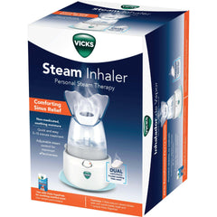 Vicks Personal Steam Inhaler with menthol scent ready for use.