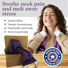 Victoria's Lavender made-in-USA badge signals quality craftsmanship and domestic production.