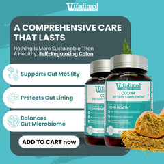 Close-up of VIFADIMED Colon cap highlighting capsule design
