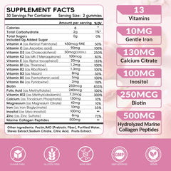 Vigorintha women's multivitamin gummies bottle side showing vegan formula.