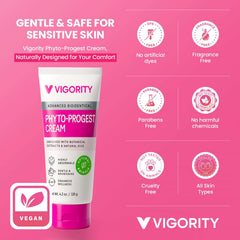 Vigority natural ingredients close-up emphasizes botanical care for sensitive skin.