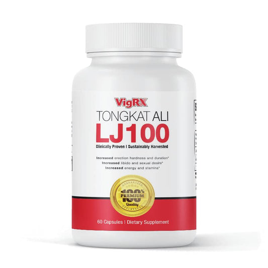 VigRX Tongkat Ali LJ100 bottle for daily energy and focus