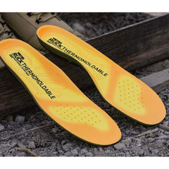 Insole inside a work boot, showing footwear compatibility