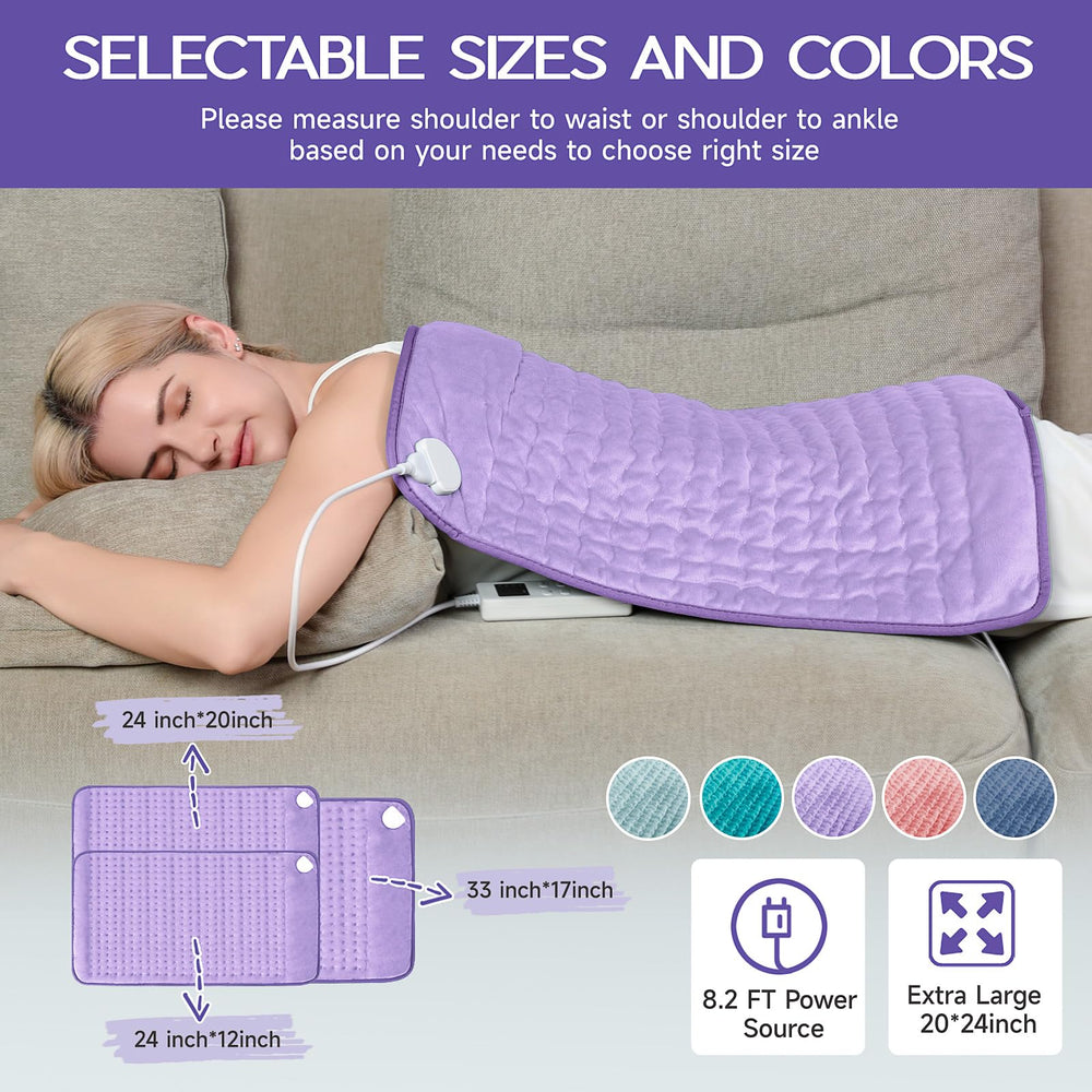 Vilicert heating pad with an 8.2 ft cord for flexible placement