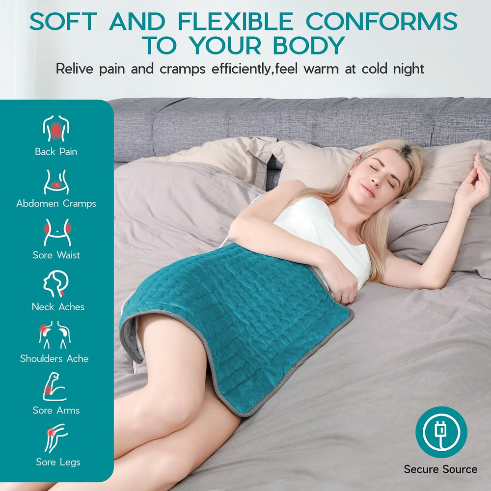 vilicert heating pad six heat settings for customizable comfort