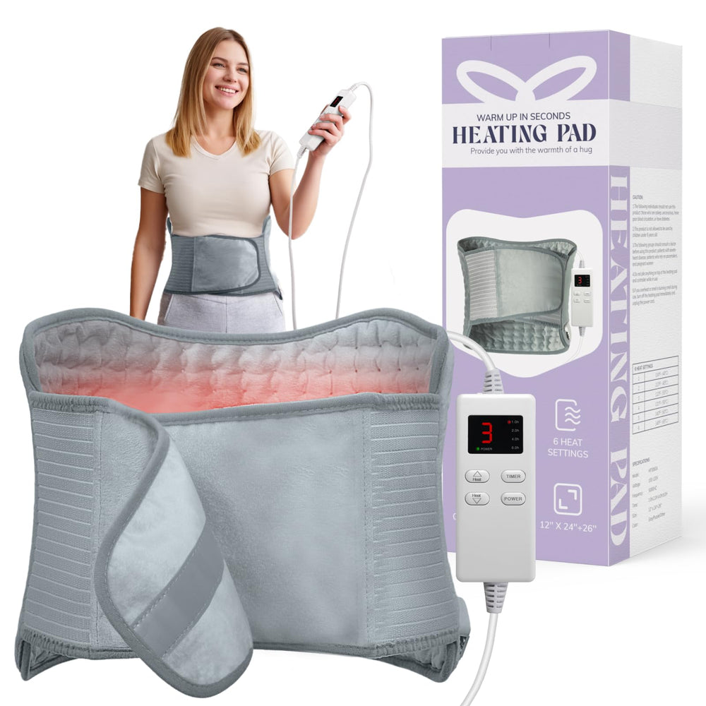 Vilicert heating pad offers full lower back coverage for soothing warmth.