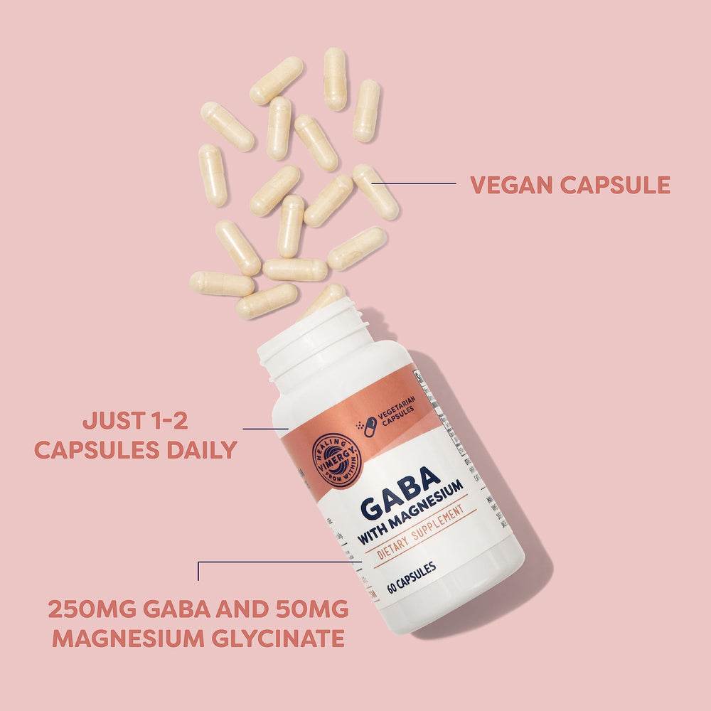 Vimergy GABA with Magnesium label signals clean, simple ingredients.