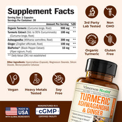 Vimerson Health black pepper extract aids curcumin absorption.