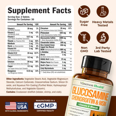 Vimerson Health glucosamine bottle front highlighting joint formula