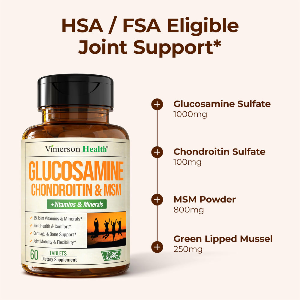 Vimerson Health glucosamine dosage pack for daily use guidance