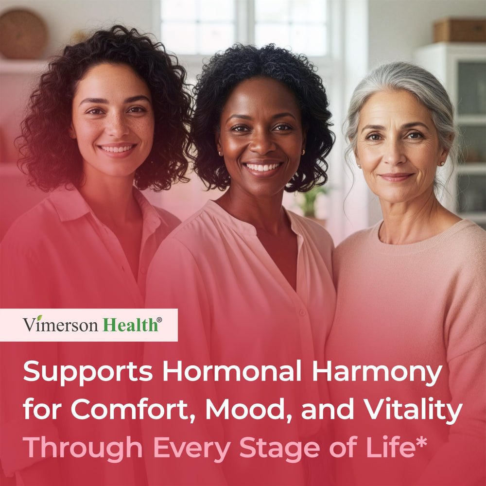 Vimerson Health Hormone Harmony USA facility badge communicates quality and safety standards.