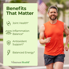 Vimerson Health Organic Turmeric Powder bag highlights natural sourcing for daily wellness