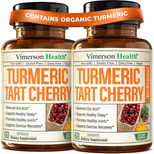 Vimerson Health turmeric curcumin bottle highlights joint support and inflammation balance.