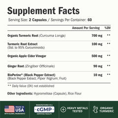 Vimerson Health Turmeric Curcumin capsules bottle for daily joint comfort.