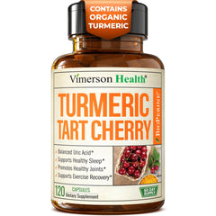 Vimerson Health turmeric-curcumin capsules bottle for daily joint support.