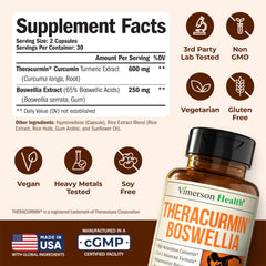 Boswellia extract detail in Vimerson Health Theracurmin turmeric supplement.