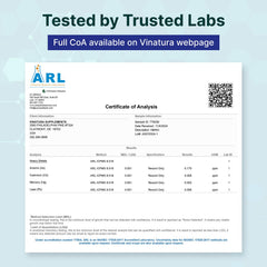 VINATURA NMNH ingredient list highlights clean, allergen-free profile.