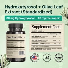 VINATURA Olive leaf extract capsule – Oleuropein-rich formula for immune support