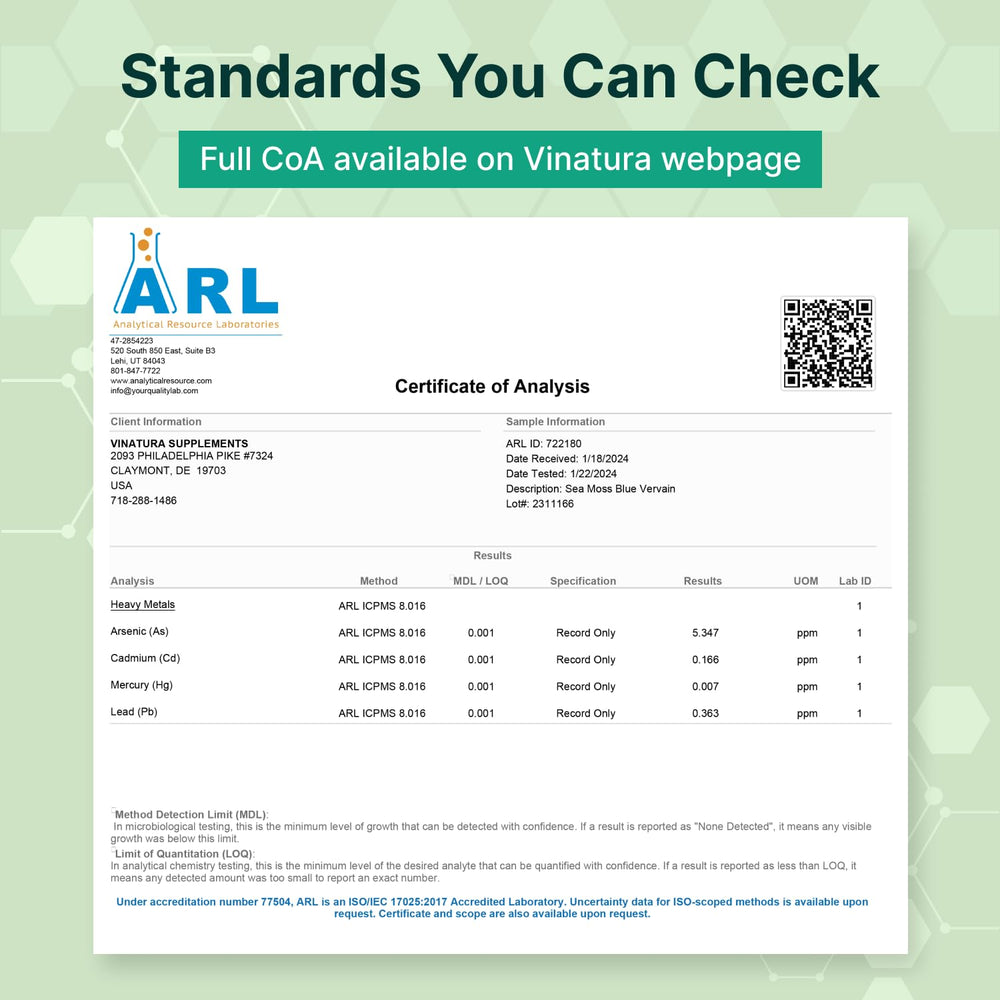 VINATURA quality testing seal indicating USA-based production