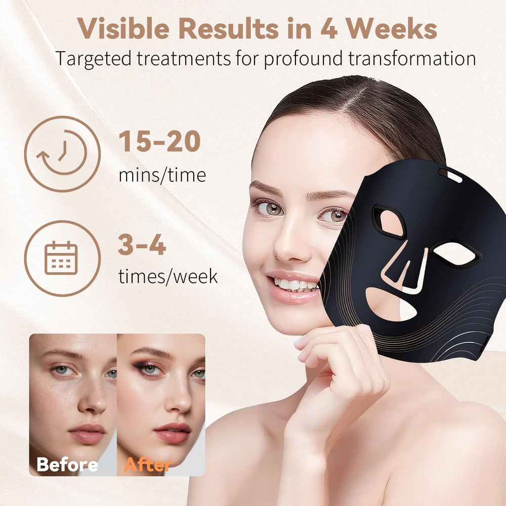 VINCAOR LED mask with three adjustable levels for customization