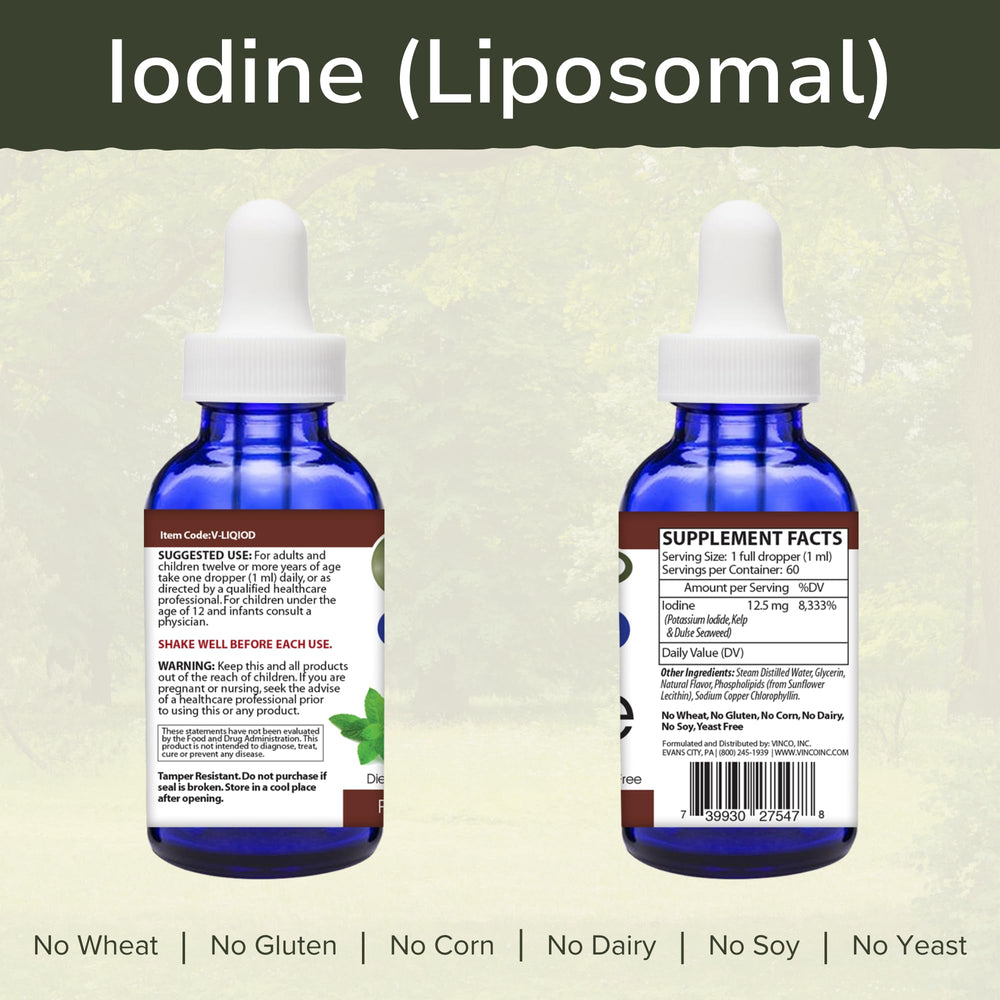 Vinco liposomal iodine graduated pipette dispensing daily dose