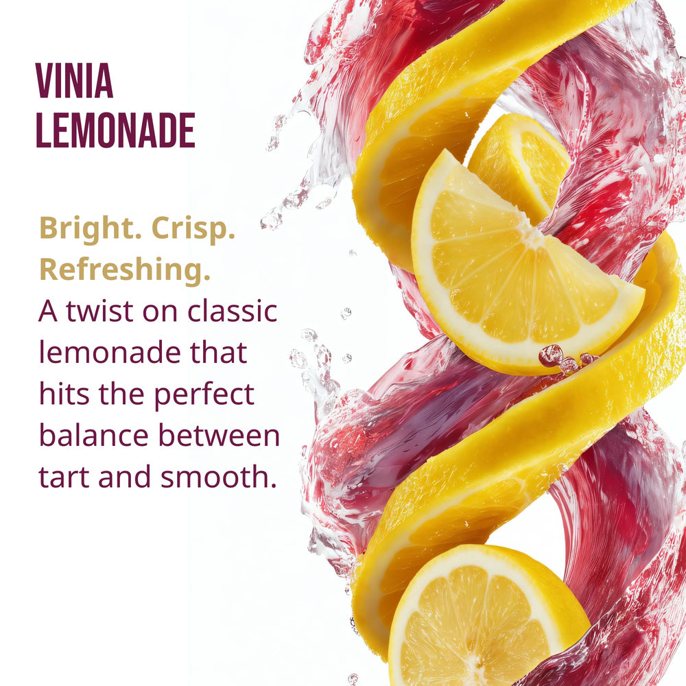 VINIA lemonade texture mix is a refreshing electrolyte drink.