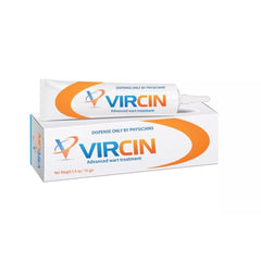VIRCIN ointment tube ready for precise application to wart sites.