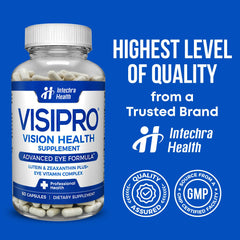 VISIPRO 20-20 macular health diagram emphasizes retina support.