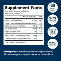 VisiVite AREDS2 vegan capsules suitable for plant-based diets