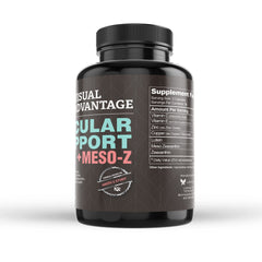 Visual Advantage bottle showing twice-daily serving for consistent support.