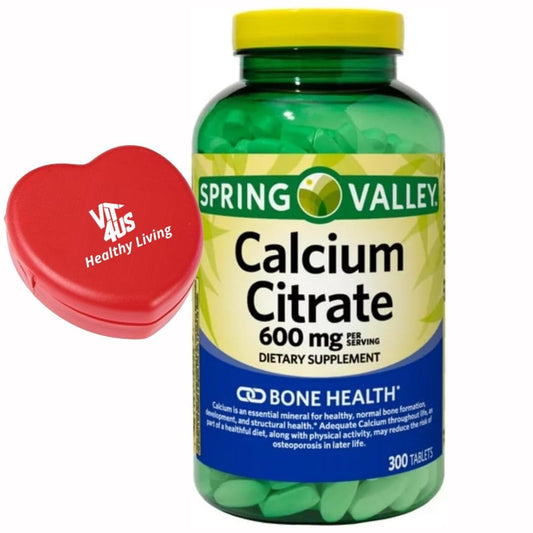 ViT4US calcium citrate 600 mg bottle on shelf for daily bone support