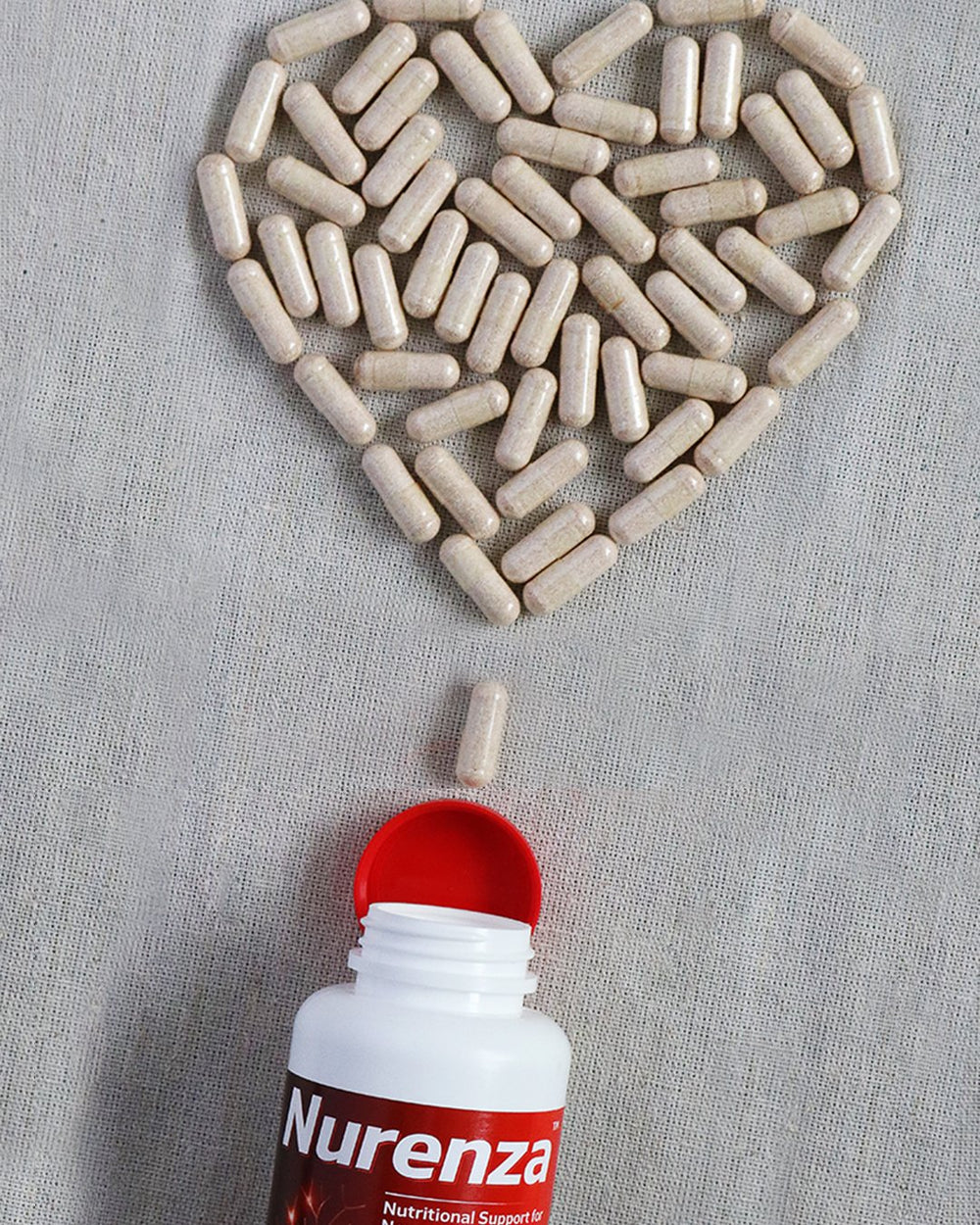Vita Sciences Nurenza bottle side view highlighting dosage and quality manufacturing